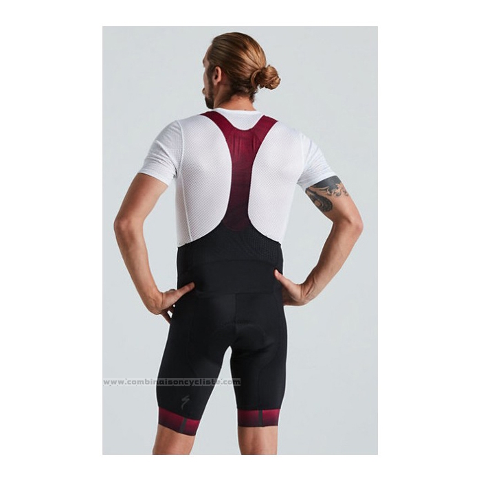 2021 Maillot Cyclisme Specialized Noir Rouge Manches Courtes et Cuissard