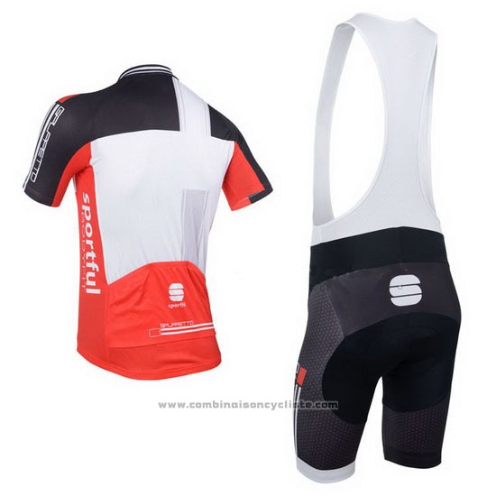 2013 Maillot Cyclisme Sportful Blanc et Rouge Manches Courtes et Cuissard