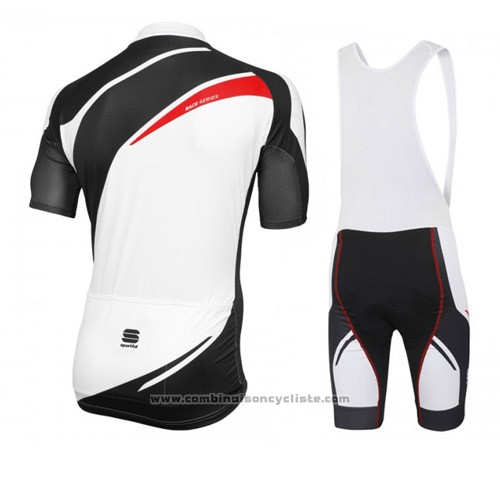 2016 Maillot Cyclisme Sportful Blanc et Noir Manches Courtes et Cuissard