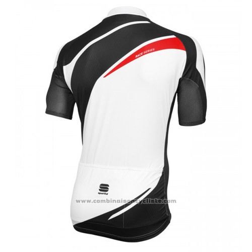 2016 Maillot Cyclisme Sportful Blanc et Noir Manches Courtes et Cuissard