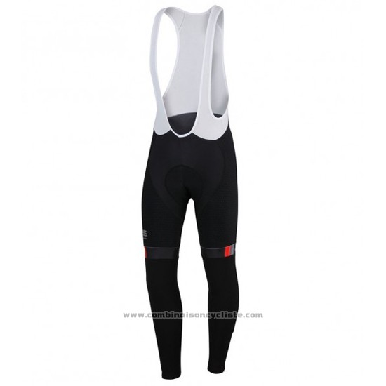 2016 Maillot Cyclisme Sportful Blanc et Rouge Manches Longues et Cuissard