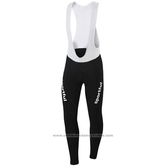 2016 Maillot Cyclisme Sportful Bleu et Noir Manches Longues et Cuissard