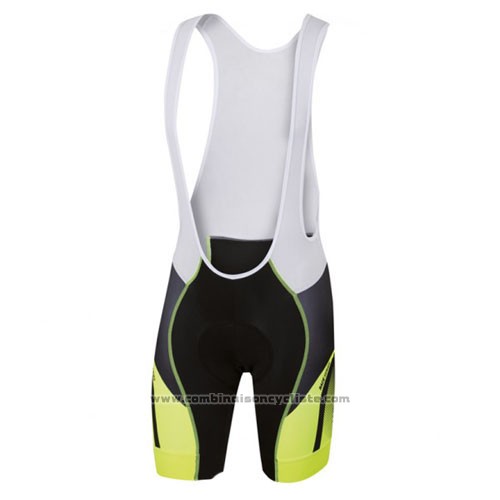 2016 Maillot Cyclisme Sportful Jaune et Noir Manches Courtes et Cuissard