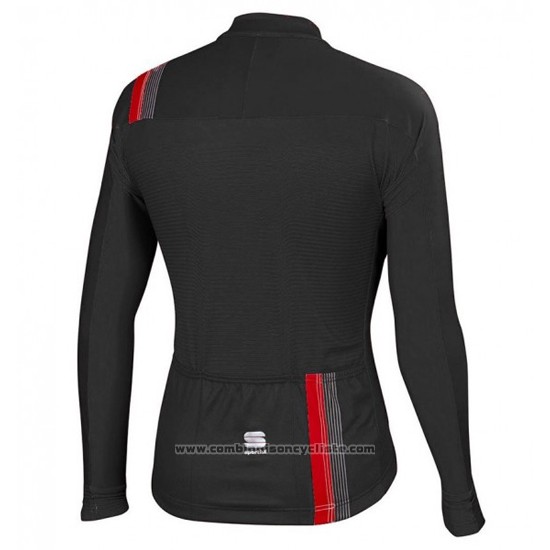 2016 Maillot Cyclisme Sportful Noir Manches Longues et Cuissard