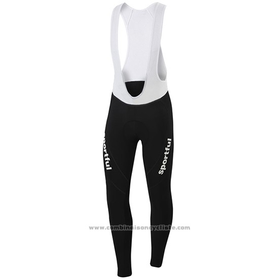 2016 Maillot Cyclisme Sportful Noir et Bleu Manches Longues et Cuissard