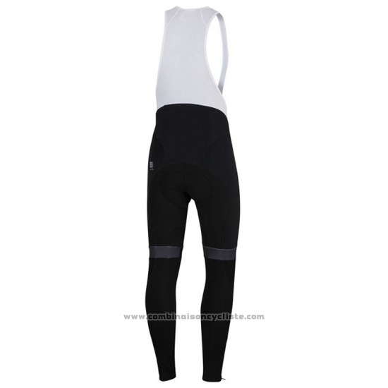 2016 Maillot Cyclisme Sportful Noir et Rouge Manches Longues et Cuissard