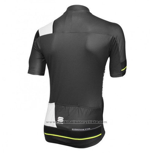 2016 Maillot Cyclisme Sportful Noir et Vert Manches Courtes et Cuissard