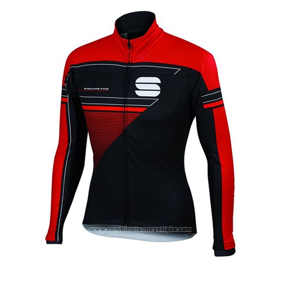 2016 Maillot Cyclisme Sportful Rouge Manches Longues et Cuissard