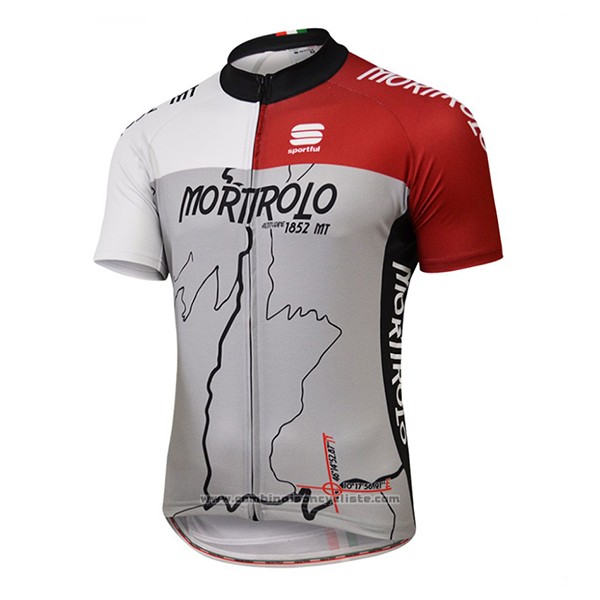 2017 Maillot Cyclisme Sportful Mortirolo Gris Manches Courtes et Cuissard