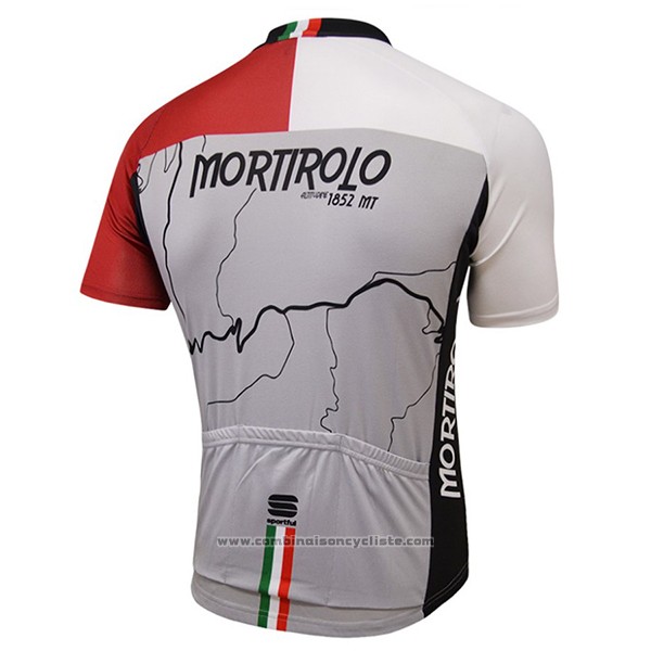2017 Maillot Cyclisme Sportful Mortirolo Gris Manches Courtes et Cuissard