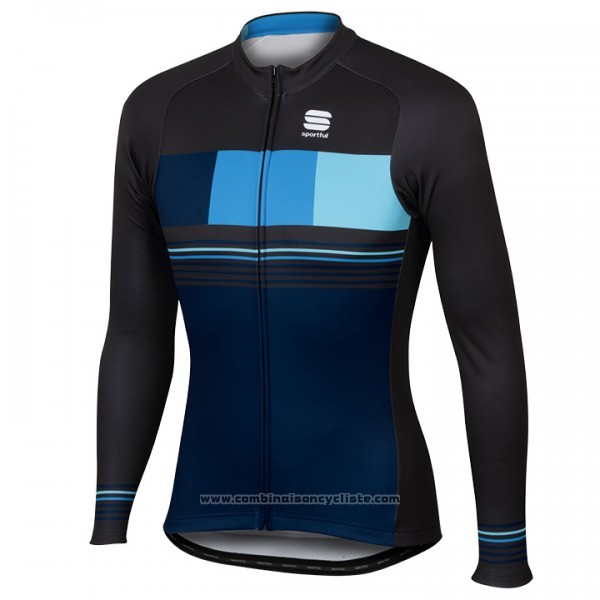 2017 Maillot Cyclisme Sportful Noir Manches Longues et Cuissard