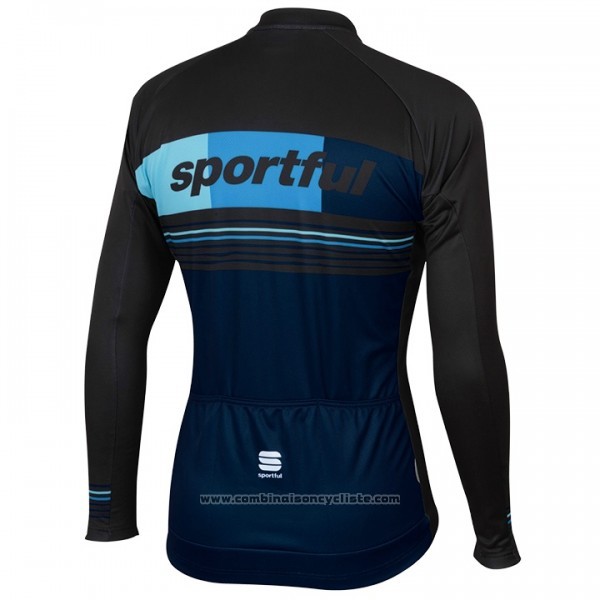 2017 Maillot Cyclisme Sportful Noir Manches Longues et Cuissard