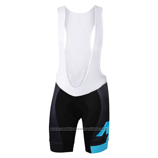 2017 Maillot Cyclisme Sportful Noir et Bleu Manches Courtes et Cuissard