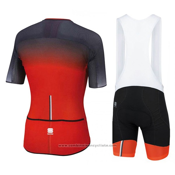2017 Maillot Cyclisme Sportful R&d Ultraskin Rouge et Gris Manches Courtes et Cuissard