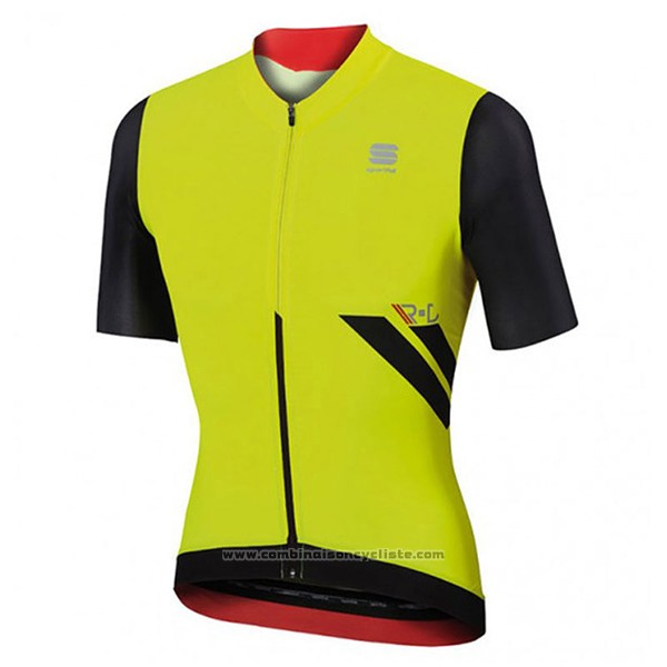 2017 Maillot Cyclisme Sportful R&d Ultraskin Vert et Noir Manches Courtes et Cuissard