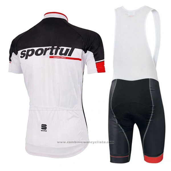 2017 Maillot Cyclisme Sportful Sc Blanc Manches Courtes et Cuissard