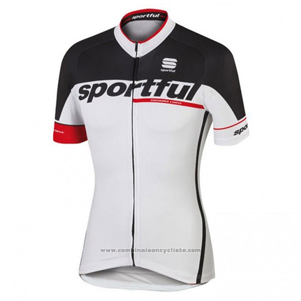 2017 Maillot Cyclisme Sportful Sc Blanc Manches Courtes et Cuissard