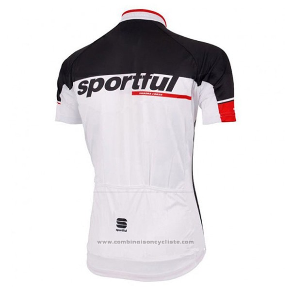 2017 Maillot Cyclisme Sportful Sc Blanc Manches Courtes et Cuissard