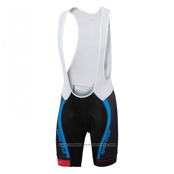 2017 Maillot Cyclisme Sportful Sc Bleu et Noir Manches Courtes et Cuissard