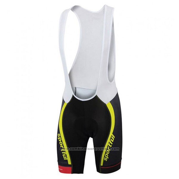 2017 Maillot Cyclisme Sportful Sc Noir et Vert Manches Courtes et Cuissard