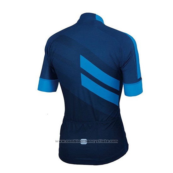 2018 Maillot Cyclisme Sportful Fonce Bleu Manches Courtes et Cuissard