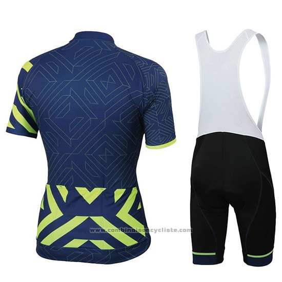 2018 Maillot Cyclisme Sportful Prism Fonce Bleu Manches Courtes et Cuissard