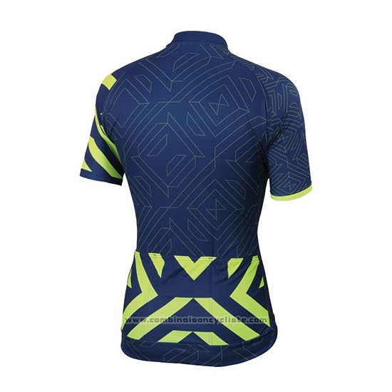 2018 Maillot Cyclisme Sportful Prism Fonce Bleu Manches Courtes et Cuissard