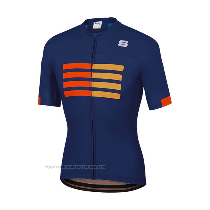 2021 Maillot Cyclisme Sportful Bleu Manches Courtes et Cuissard