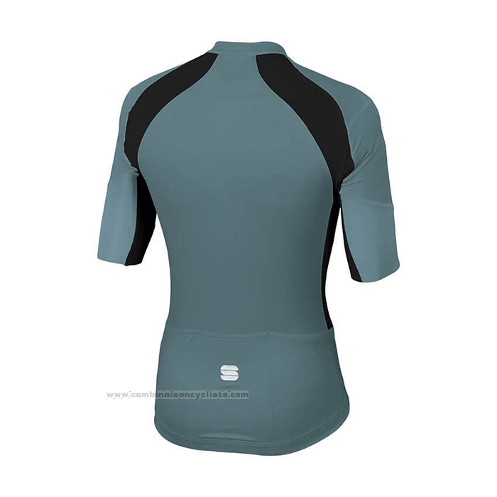 2021 Maillot Cyclisme Sportful Gris Manches Courtes et Cuissard