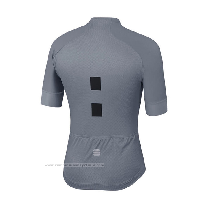 2021 Maillot Cyclisme Sportful Gris Orange Manches Courtes et Cuissard