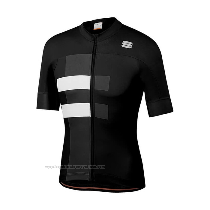 2021 Maillot Cyclisme Sportful Noir Blanc Manches Courtes et Cuissard