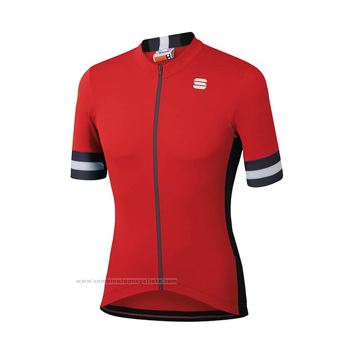 2021 Maillot Cyclisme Sportful Rouge Manches Courtes et Cuissard