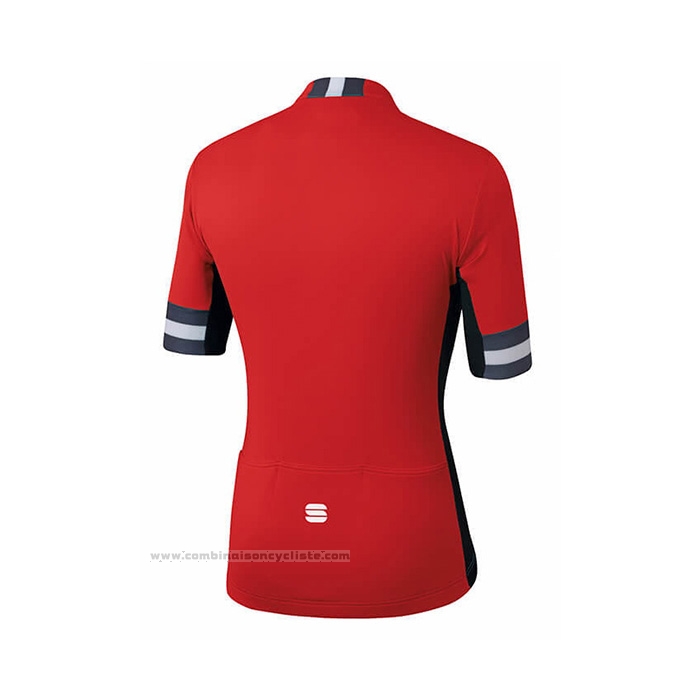 2021 Maillot Cyclisme Sportful Rouge Manches Courtes et Cuissard
