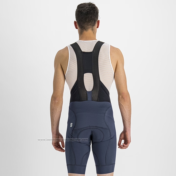 2023 Maillot Cyclisme Sportful Profond Bleu Manches Courtes et Cuissard