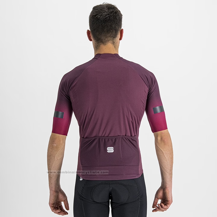 2023 Maillot Cyclisme Sportful Profond Violet Manches Courtes et Cuissard