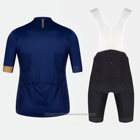 2018 Maillot Cyclisme Velo Bleu Orange Manches Courtes et Cuissard