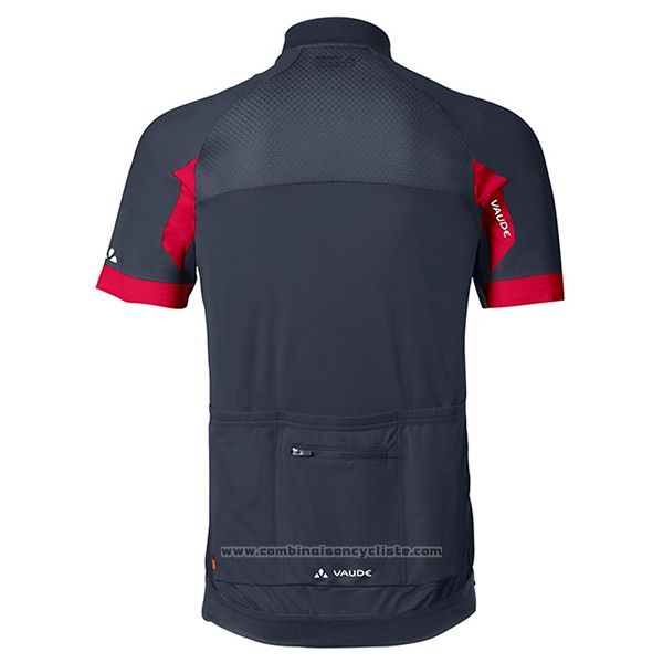 2017 Maillot Cyclisme Vaude Rouge et Noir Manches Courtes et Cuissard