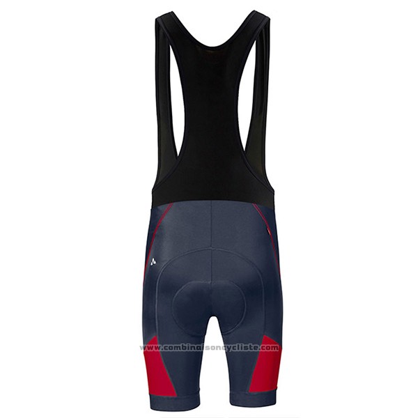 2017 Maillot Cyclisme Vaude Rouge et Noir Manches Courtes et Cuissard