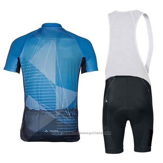 2018 Maillot Cyclisme Vaude Majura Bleu Manches Courtes et Cuissard