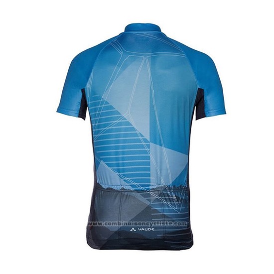 2018 Maillot Cyclisme Vaude Majura Bleu Manches Courtes et Cuissard