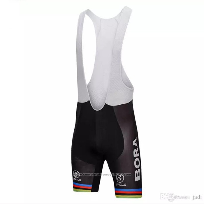 2018 Maillot Cyclisme UCI Monde Champion Bora Blanc Manches Courtes et Cuissard