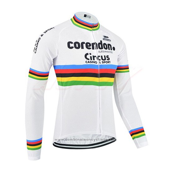 2019 Maillot Cyclisme UCI Mondo Champion Corendon Circus Manches Longues et Cuissard