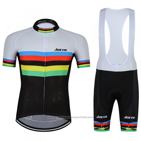 2018 Maillot Cyclisme UCI Monde Champion Jokvie Manches Courtes et Cuissard