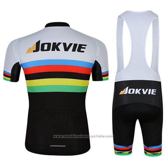 2018 Maillot Cyclisme UCI Monde Champion Jokvie Manches Courtes et Cuissard