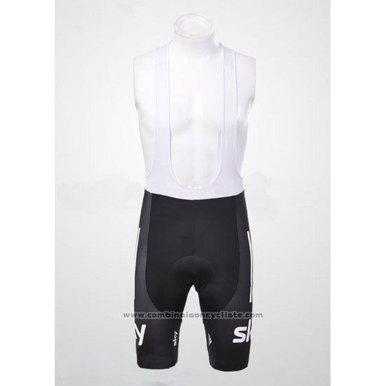 2012 Maillot Cyclisme Sky UCI Monde Champion Rouge et Blanc Manches Courtes et Cuissard