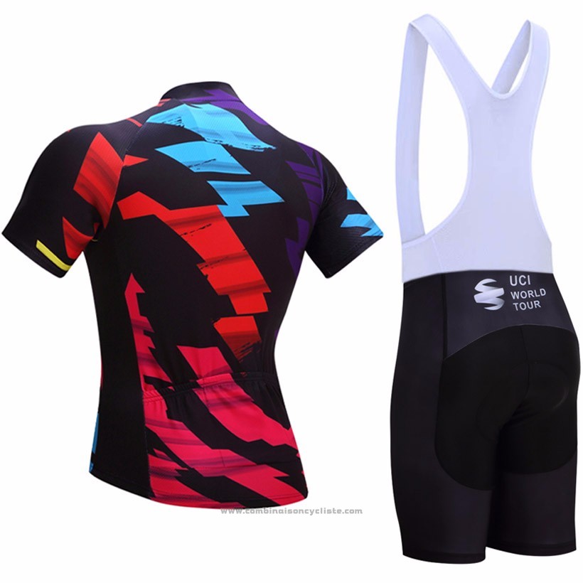 2017 Maillot Cyclisme UCI Monde Champion Lider Noir Manches Courtes et Cuissard