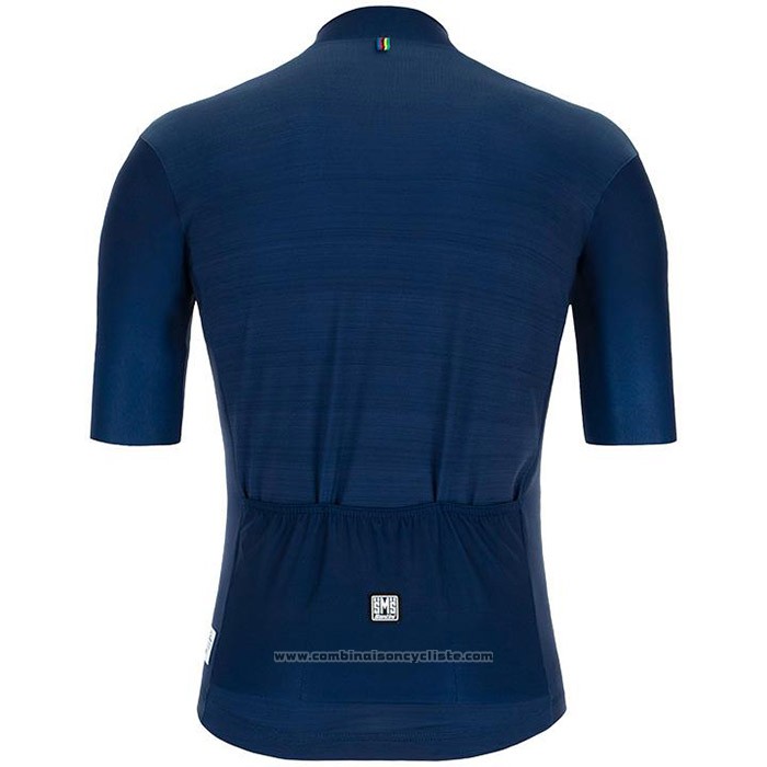 2020 Maillot Cyclisme UCI Profond Bleu Manches Courtes et Cuissard